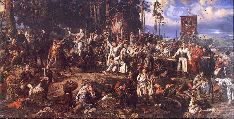 Jan Matejko The Battle of Raclawice, a major battle of the Kosciuszko Uprising